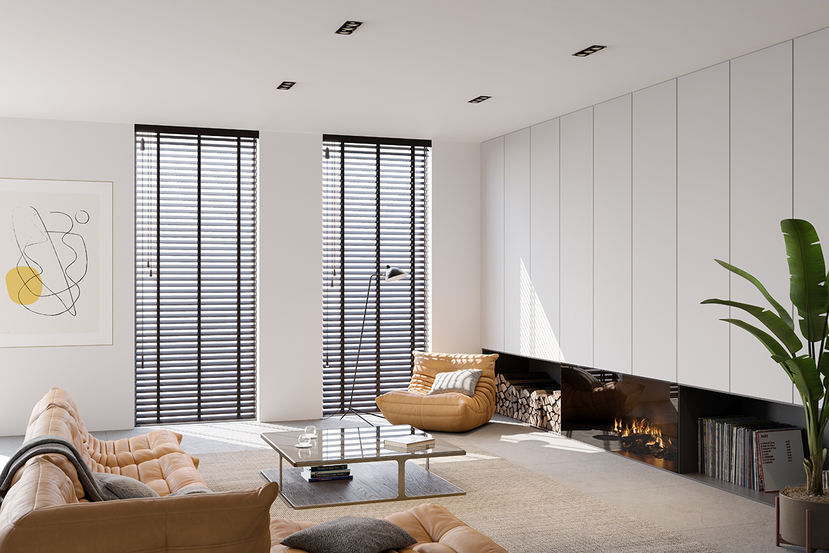 Botanic horizontale jaloezieën woonkamer